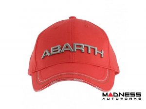 Cap - ABARTH - Red w/ Silver ABARTH Logo 